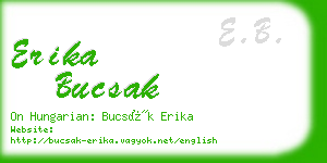 erika bucsak business card